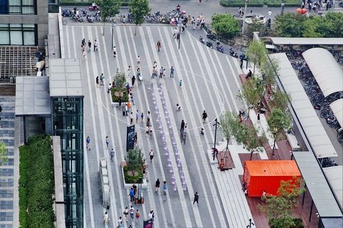 北京五道口宇宙中心广场设计理念？广场设计