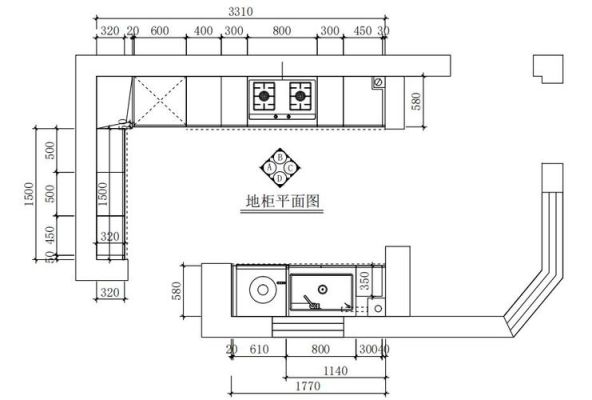 cad如何画u型橱柜？橱柜设计图纸