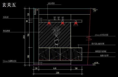 建筑图纸中的“玄关”是啥意思？玄关结构图设计图纸