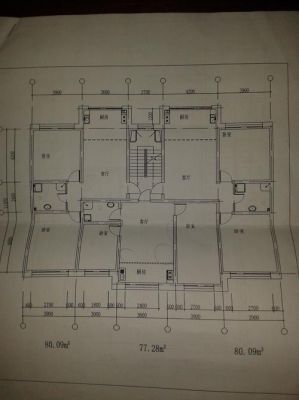 房屋建筑面积80平方，刷乳胶漆的面积是多少呢？80平房屋设计装修图