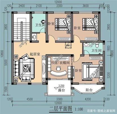 农村房座东朝西二层半怎样设计才好看实用实惠？两间两层半农村设计图