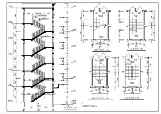 4层公共建筑需要几部楼梯？学校楼梯数量设计