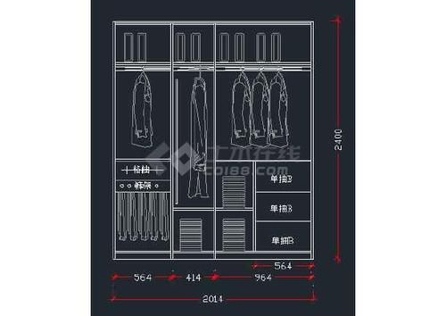 全屋定制衣柜橱柜图纸如何看？衣柜格式设计图