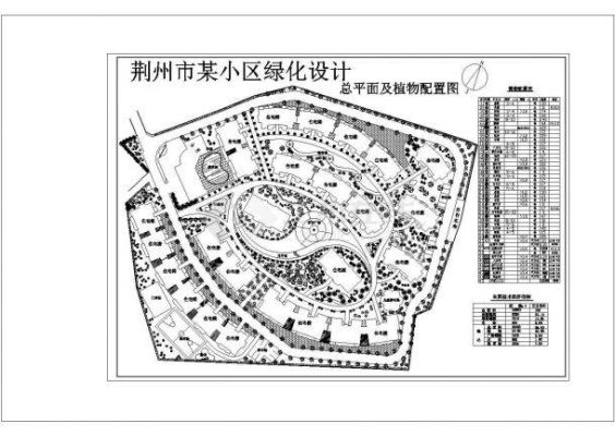 灌木平面图怎么表示？方形小区绿地设计图片大全