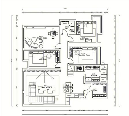 平面图和户型图区别？室内设计整套户型图