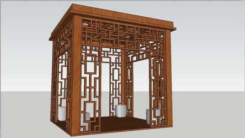 凉亭花格制作？创意景观亭设计