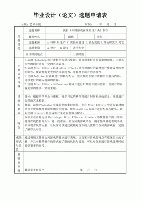 请问一下有没有人知道毕业论文上那个选题类型该怎么填？设计专题什么意思