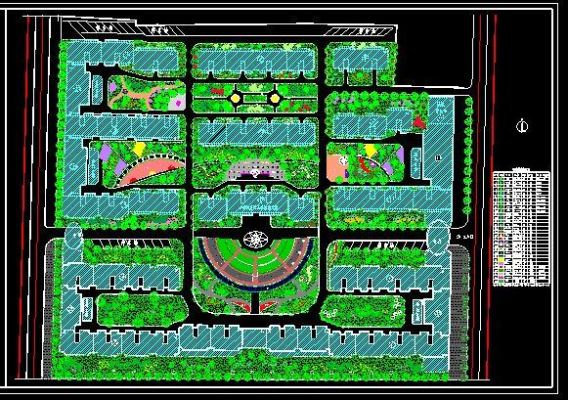 小区绿化平面图去哪查？住宅绿地设计平面图片