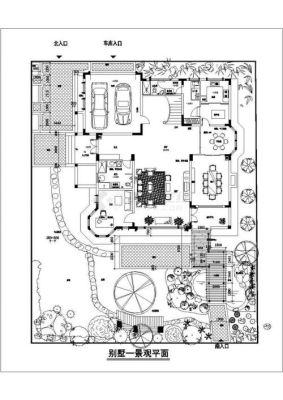独栋别墅平面优化方案？住宅绿地设计平面图片大全