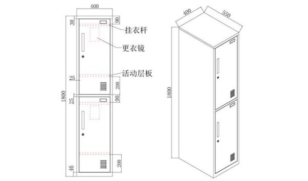 更衣室更衣柜尺寸是多少？更衣室最合理衣柜设计