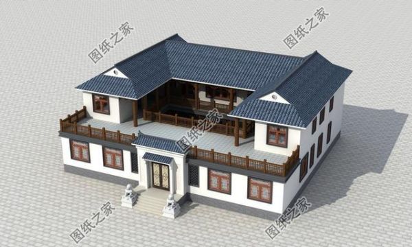 四合院正房建了两层耳房建几层？可以建一层还是必须得建两层？四合院两成别墅设计