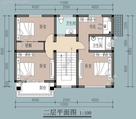 求东西方12米长×9米宽二层别墅图纸？一百平米两层楼设计图纸