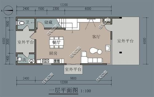 农村自建住宅，宽6.6米，长12米，如何设计户型？12 6农村别墅设计图