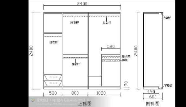 1米宽的衣柜柜门怎么分？衣柜门结构设计图