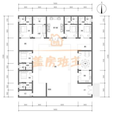 农村一层三合院最小需要多少面积才能修建？一层三合院设计cad