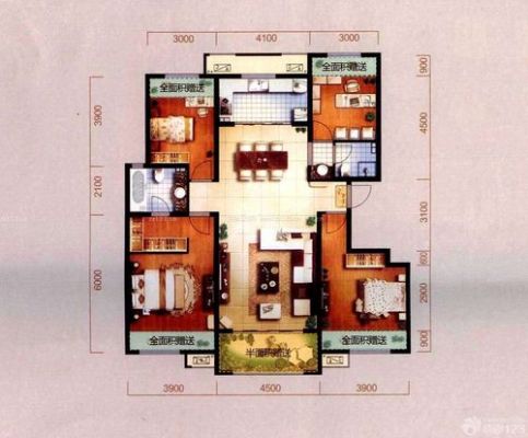 120平几室几厅？120平方4房1厅房子设计图