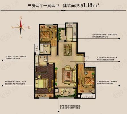 138平公摊面积是多少？138平方房子设计图