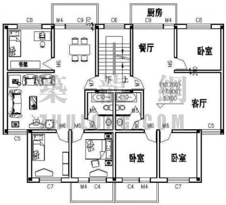 楼层平面图的尺寸大概？210平方房子设计平面图