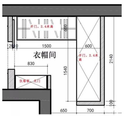 衣帽间对开门尺寸一般多大合适？1米 衣帽间 设计图纸