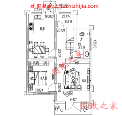 70平米的复式楼有多大？70平方米农村房设计图纸