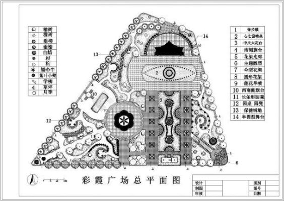 4.8米的广场怎么设计绿化？广场平面设计方案稿