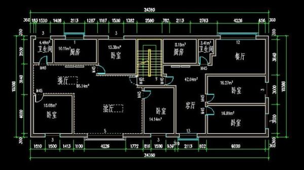 建筑平面图常用的比例是多少？楼房平面图纸设计