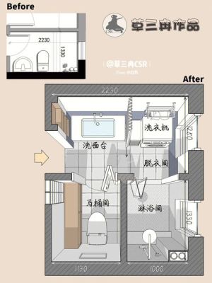 长2米7宽1.4的卫生间怎么设计，可以做三分离吗？家庭大卫生间设计效果图大全2014图片