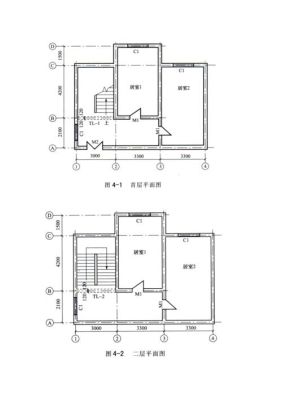 建筑制图标准中规定，A1、A2图纸的图幅大小为多少？二间2层楼房设计图纸