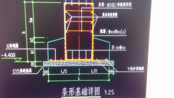 50厚的条形基础用几层钢筋？50平方长条形房子设计图