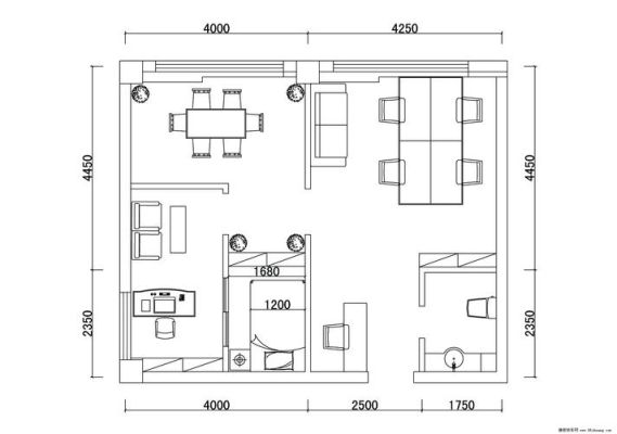 一般办公室的装修设计需要多少工程费用？办公室简易平面设计图