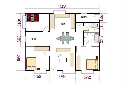 农村建房三层半三间外加一间平房图片有好看的发图过来？农村三间房子三层设计图纸