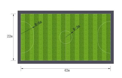 世界杯五人制足球场面积？足球场设计平面图