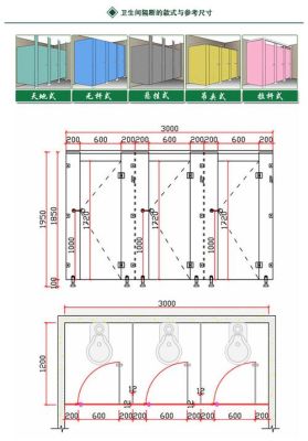 图集：公共厕所隔断门尺寸是多少？公厕隔断设计高度图