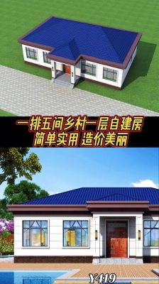 16*5米五间农村自建房一层方案？（五间一层乡村别墅设计）