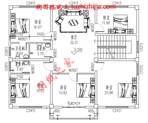 150个平方的三室两厅一厨一卫农村自建房怎么设计为好？（150平方米房屋户型设计）