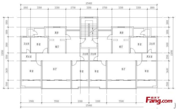 一层两户一梯一户优缺点？（一梯两户建房设计图）