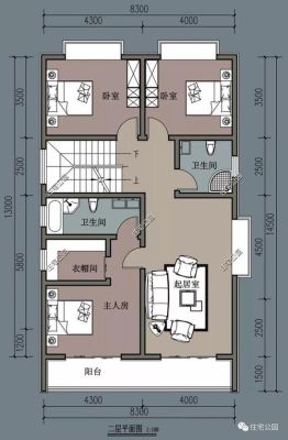 8米宽15米长的房屋设计？（长户型自建房屋设计图）