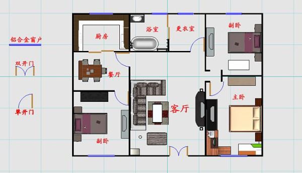 农村普通三间房间布置？（三间屋的房型设计）