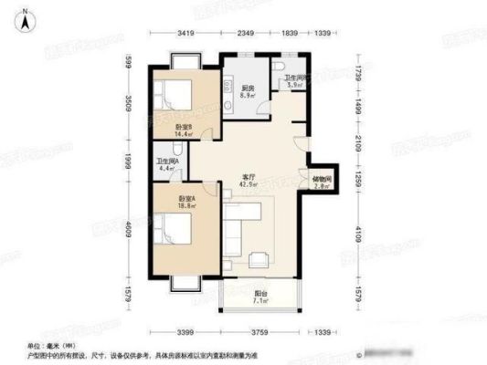 上海产权调换安置面积怎么算？（45平2室装修设计）