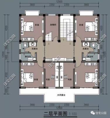 农村两弟兄双拼户型要堂屋如何设计梯间？（农村双拼建房设计图）