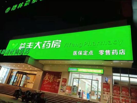 药店招牌什么颜色比较醒目？（药店门头设计绿色）