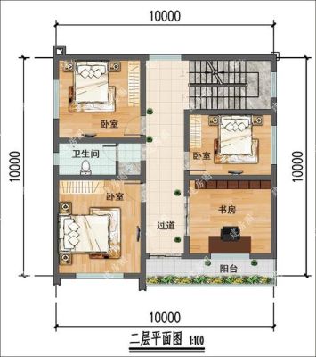 2层半自建房12x10米怎样布局？（100平米内二层半自建房设计效果图大全）