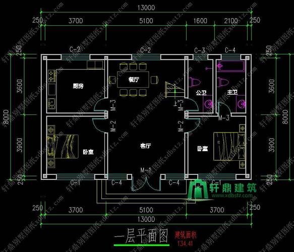 农村房屋设计图7米X13米平面图？（2017农村设计图）