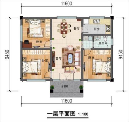 一层楼房顶标准尺寸？（一层平屋面别墅设计）