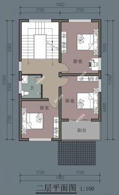 60平方农村自建房子设计图,进深7米，开口9米？（农村 修房子设计图）