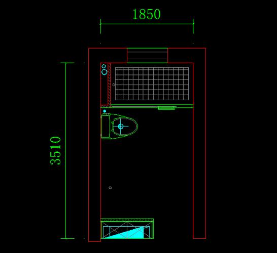 cad怎样画样板房？（cad室内厕所设计平面图）