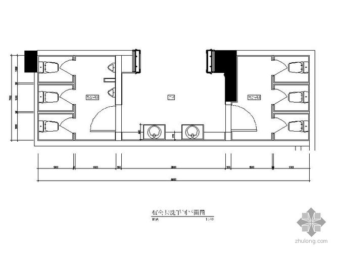 cad怎样画样板房？（cad室内厕所设计平面图）