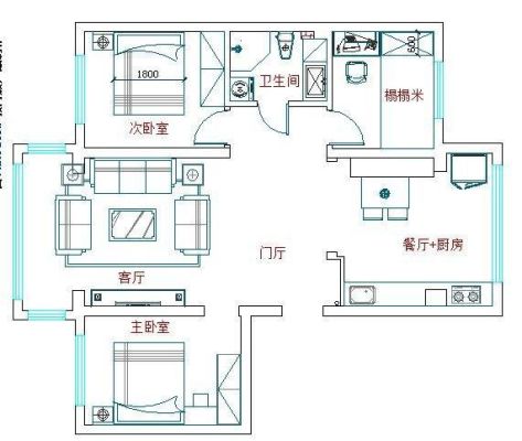 八十多平米房子安装三匹立式空调可以吗？（82平方三室一厅设计平面图）