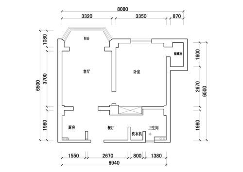 1:75的建筑平面图是怎么计算的？（75平米平面图平面设计）