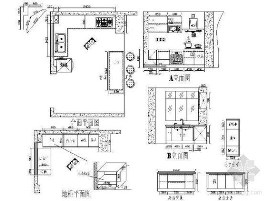 全屋定制衣柜橱柜图纸如何看？（橱柜平面图设计图）